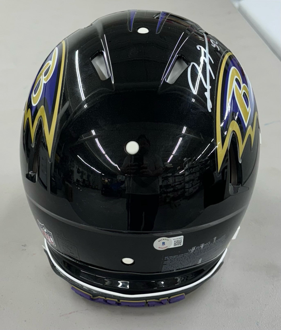 Ray Lewis Signed Autographed FS Authentic Speed Helmet w/ Visor Beckett