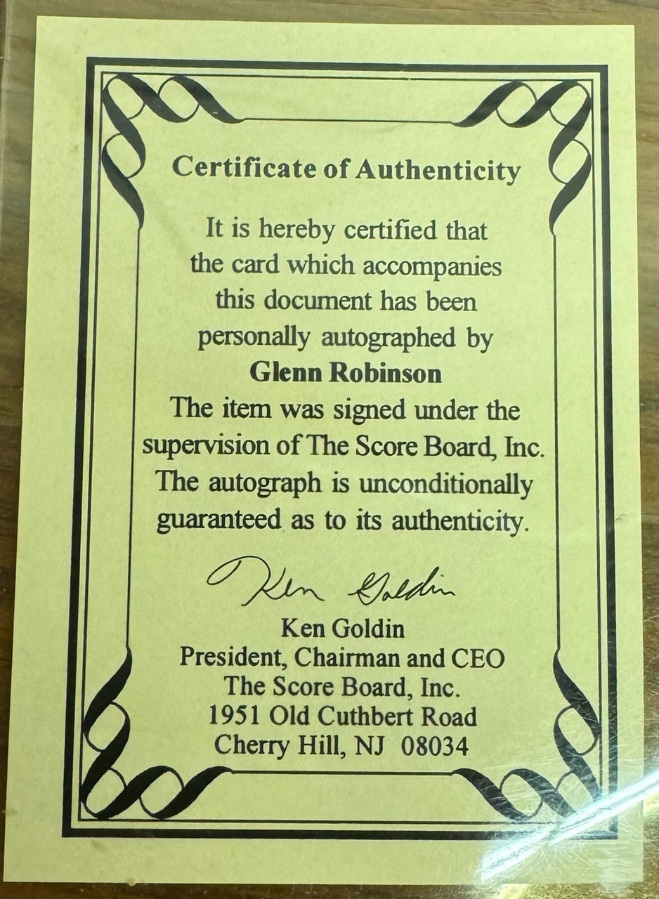 1994 Classic Draft Glenn Robinson Gold Auto /3000 Score Board "C"