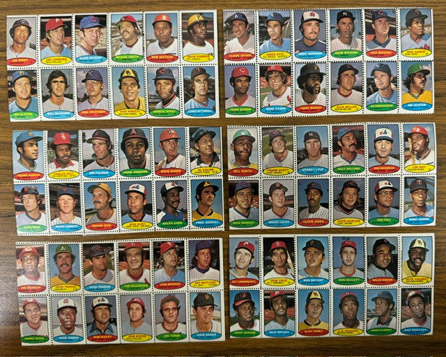 1974 Topps Baseball Stamps Complete Set (240) 24 Panels Sheets NM