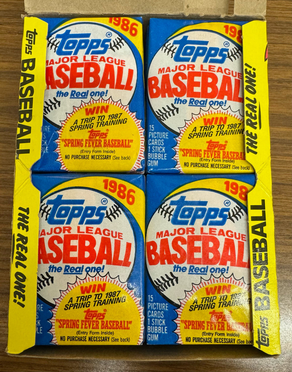 1986 Topps Baseball Wax Box 36 Factory Sealed Packs