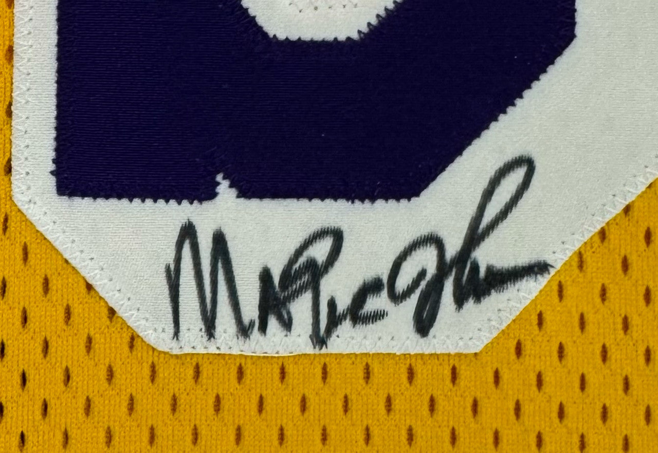 Magic Johnson Signed Autographed 1992-93 Yellow Jersey Framed UDA