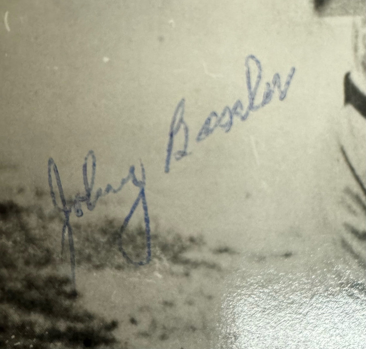 John Johnny Bassler Signed Autographed B&W Photo Post Card