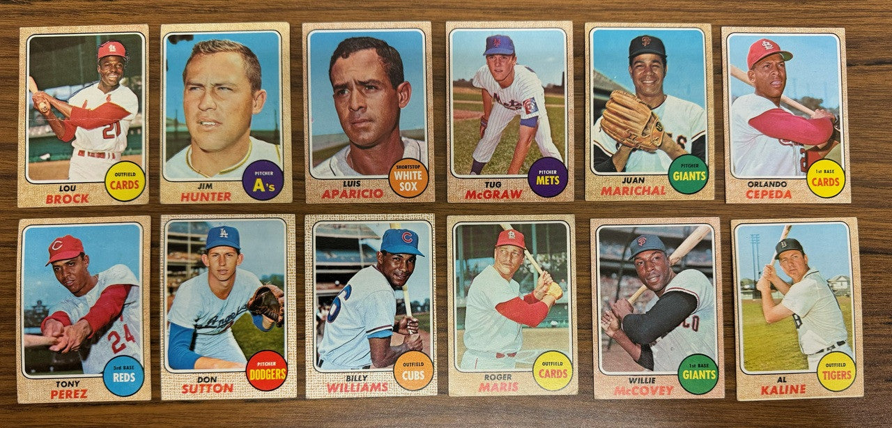 1968 Topps Baseball Near Complete Set 574/598 Overall EX+
