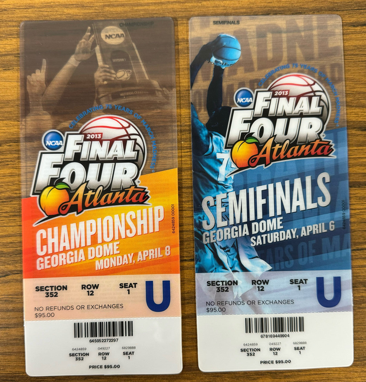 2013 Final Four Atlanta Basketball Ticket Set Semifinals and Championship