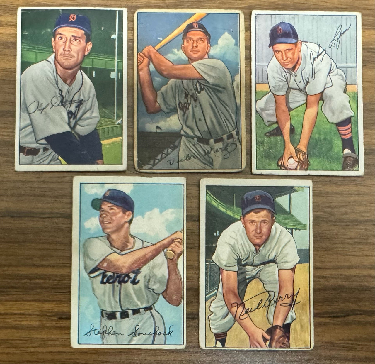 1952 Bowman Detroit Tigers Team Set (17) Kell Low Grade