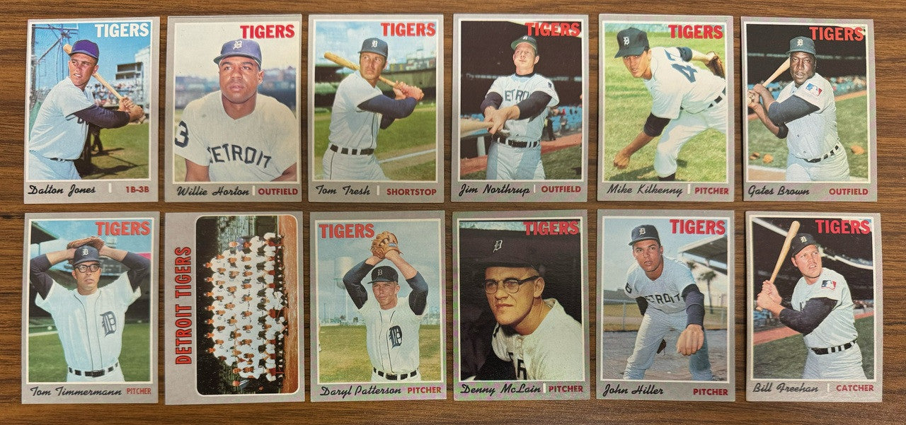 1970 Topps Detroit Tigers Team Set (31) Kaline VG-EX Overall