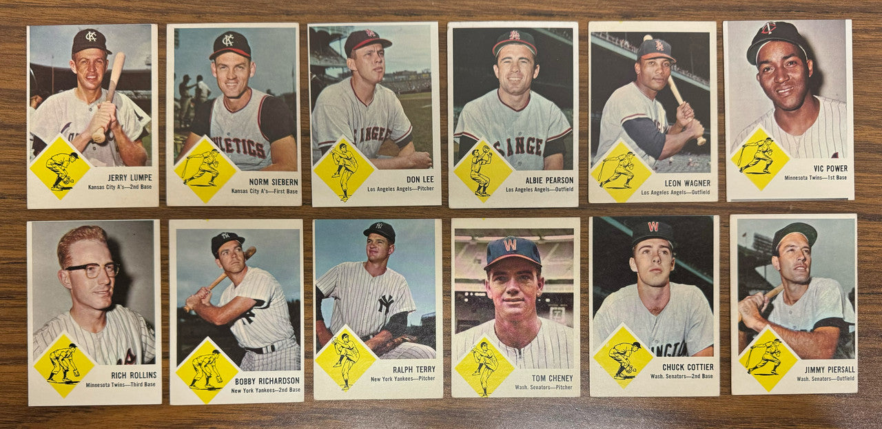 1963 Fleer Baseball Near Complete Set 65/66 VG-EX