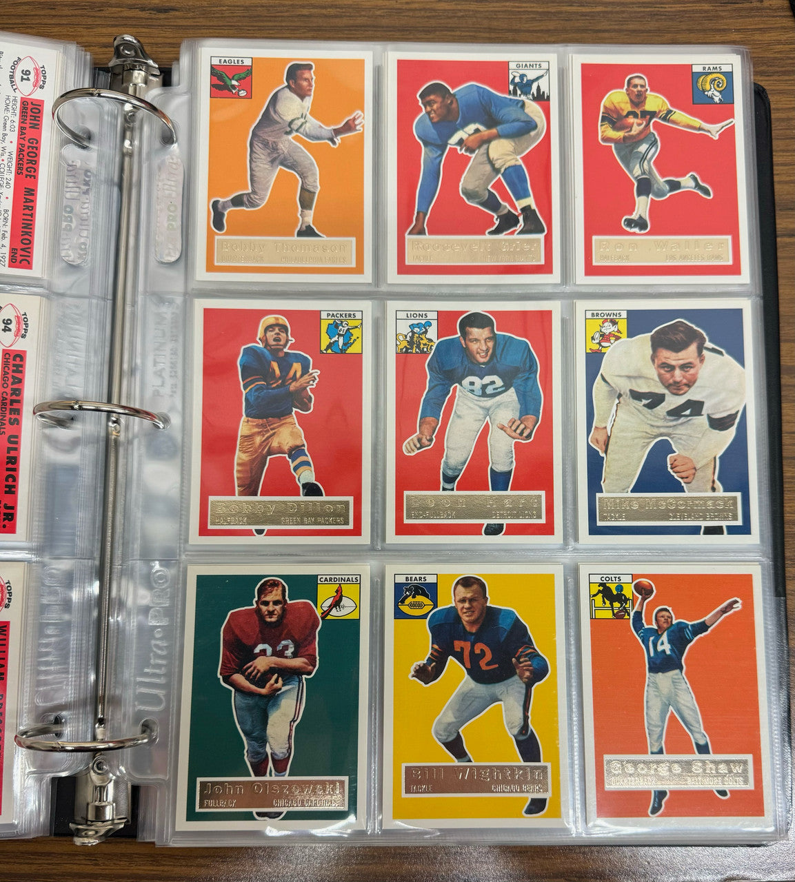 1994 Topps Archives 1956 & 1957 Football Gold Complete Sets 274 Cards
