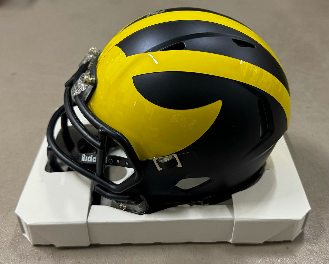 Zak Zinter Mike Sainristil Signed Autographed National Champs Mini Helmet JSA