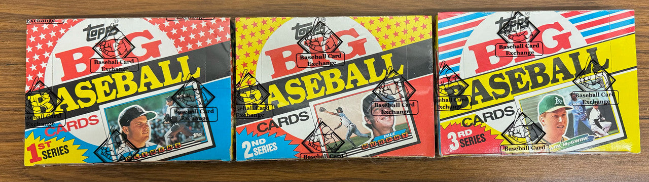 1988-1990 Topps Big Baseball Series 1-3 Complete Run 9 Boxes BBCE Wrapped Sealed