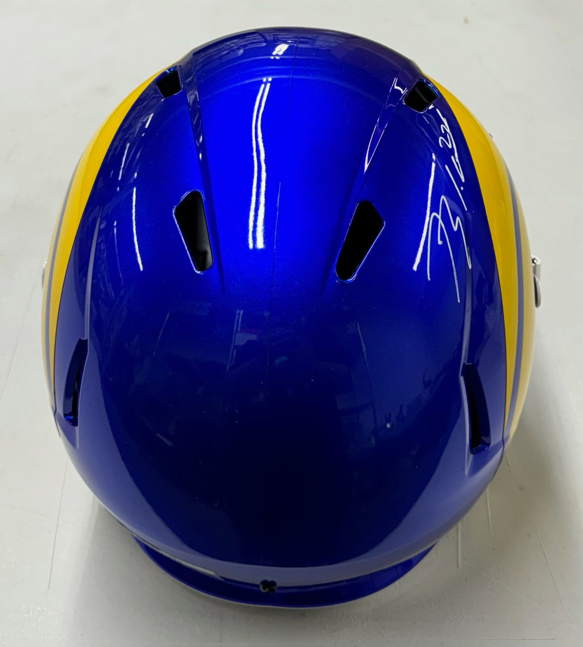 Blake Corum Signed Autographed Rams FS Replica Helmet BAS