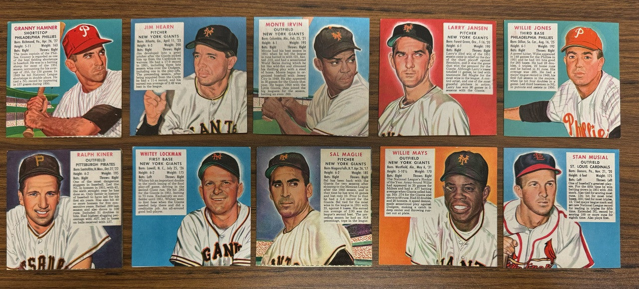 1952 Red Man Baseball Near Complete Set 47/52 incl. 5 w/ Tabs Low Grade