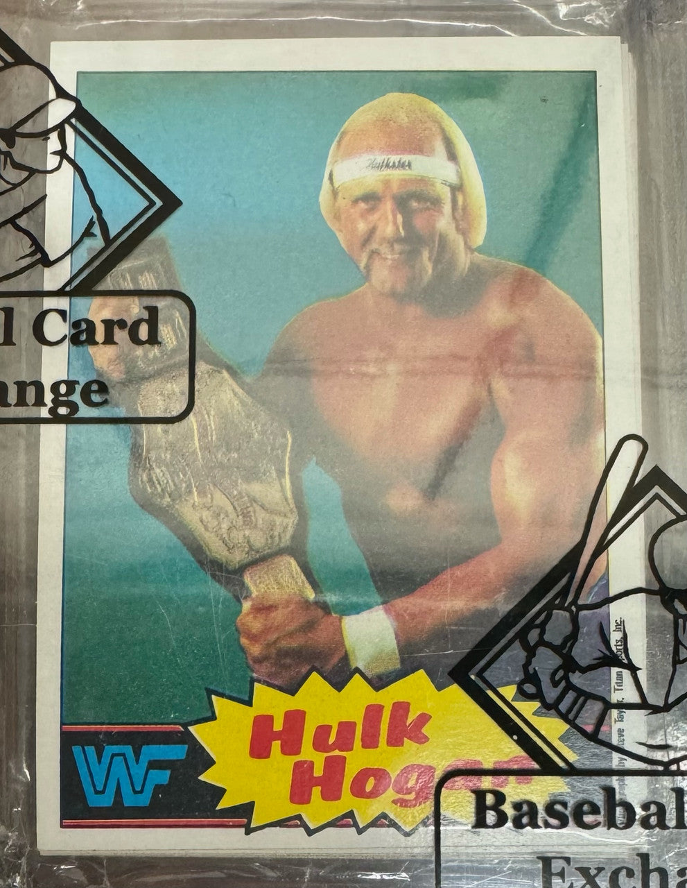 1985 Topps WWF Wrestling Rack Pack Hogan RC #16 on Top BBCE Wrapped Sealed