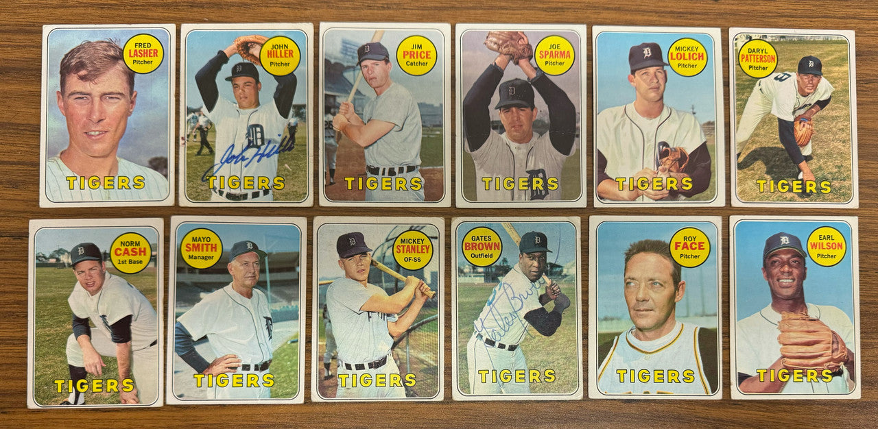 1969 Topps Detroit Tigers Team Set (34) Kaline Low Grade