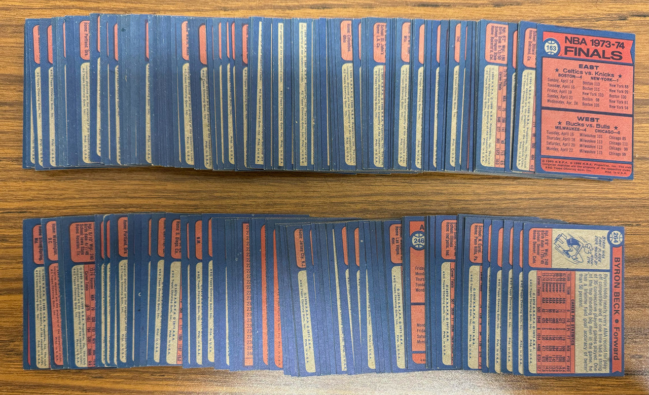 1974-75 Topps Basketball Partial Set 178/264 Overall NM