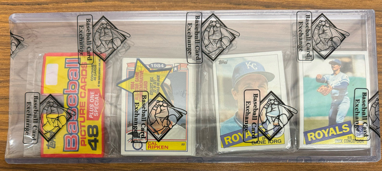 1985 Topps Baseball Rack Pack Ripken on Top BBCE Wrapped and Sealed