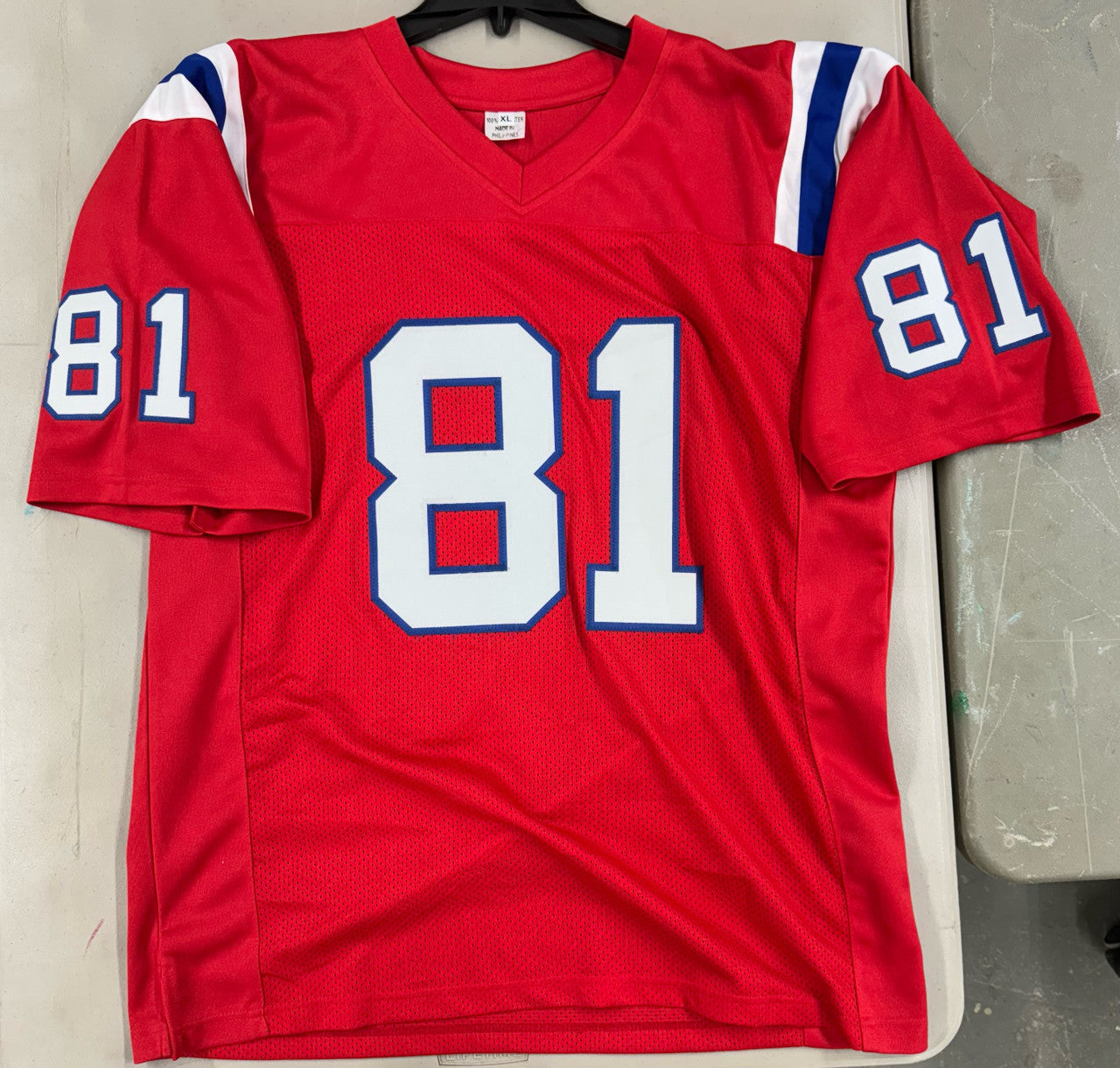 Randy Moss Signed Autographed Patriots Custom Jersey Beckett