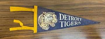 1960s Vintage Detroit Tigers Mini Pennant Blue & Gold "A"