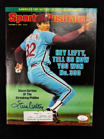 Steve Carlton Signed Autographed 1983 Sports Illustrated Magazine JSA