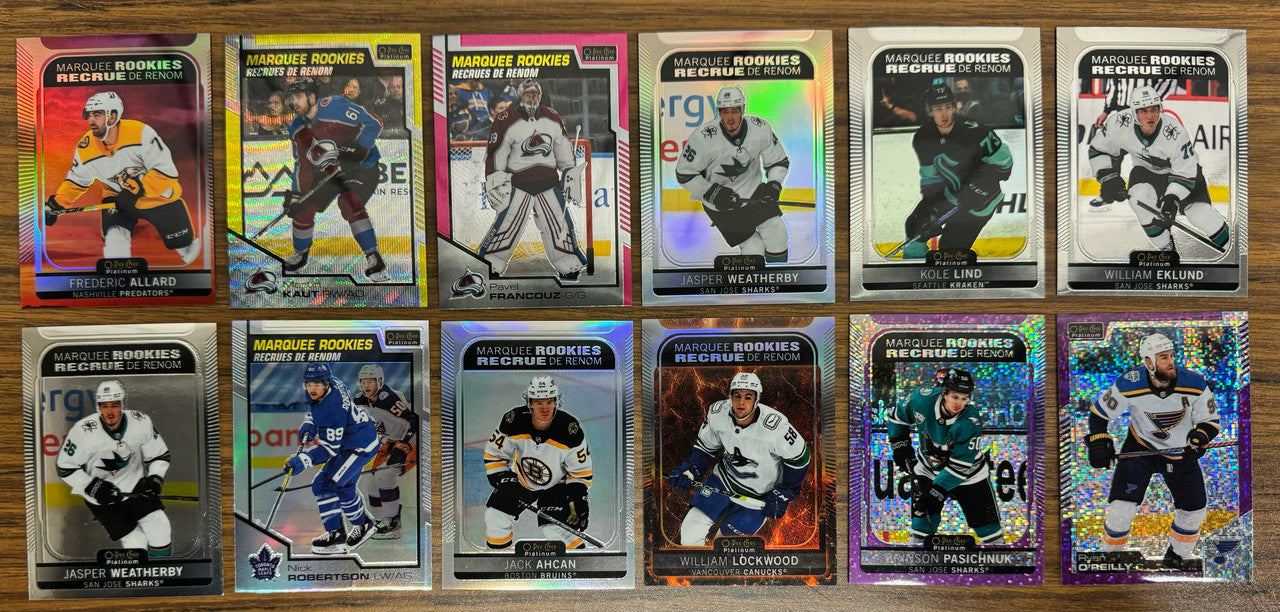 2020-21 & 2021-22 O-Pee-Chee Platinum Marquee Rookies Lot of 24 w/ #'d Eklund ++
