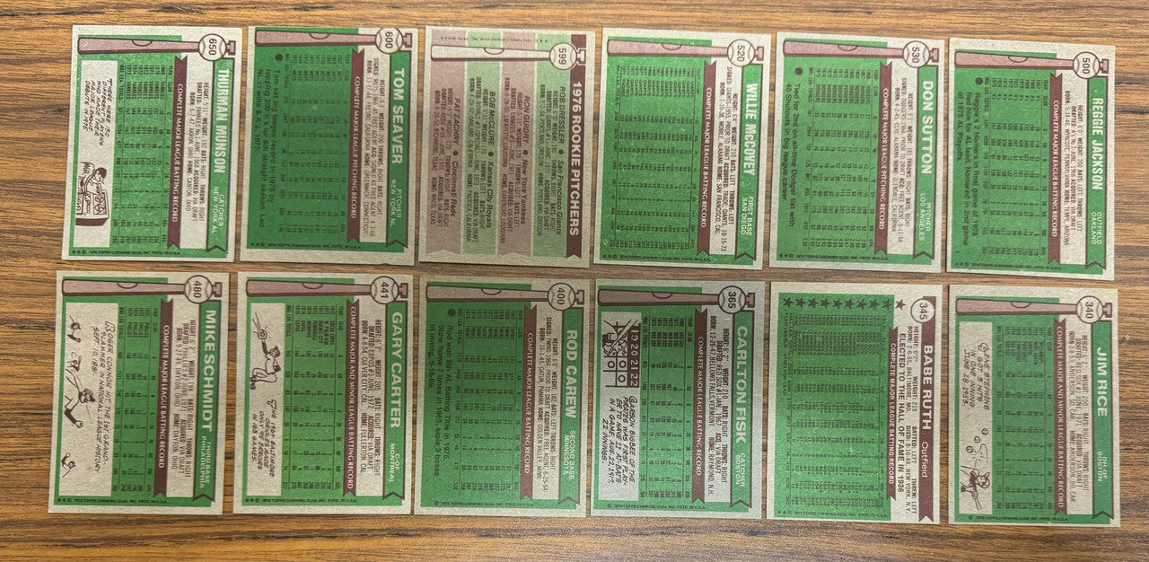 1976 Topps Baseball Complete Set Missing 1 659/660 EX/MT Overall