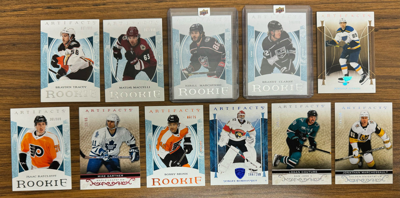 2021-22 & 2022-23 Artifacts #'d Lot of 21 /299 /499 ++ Boeser Gartner