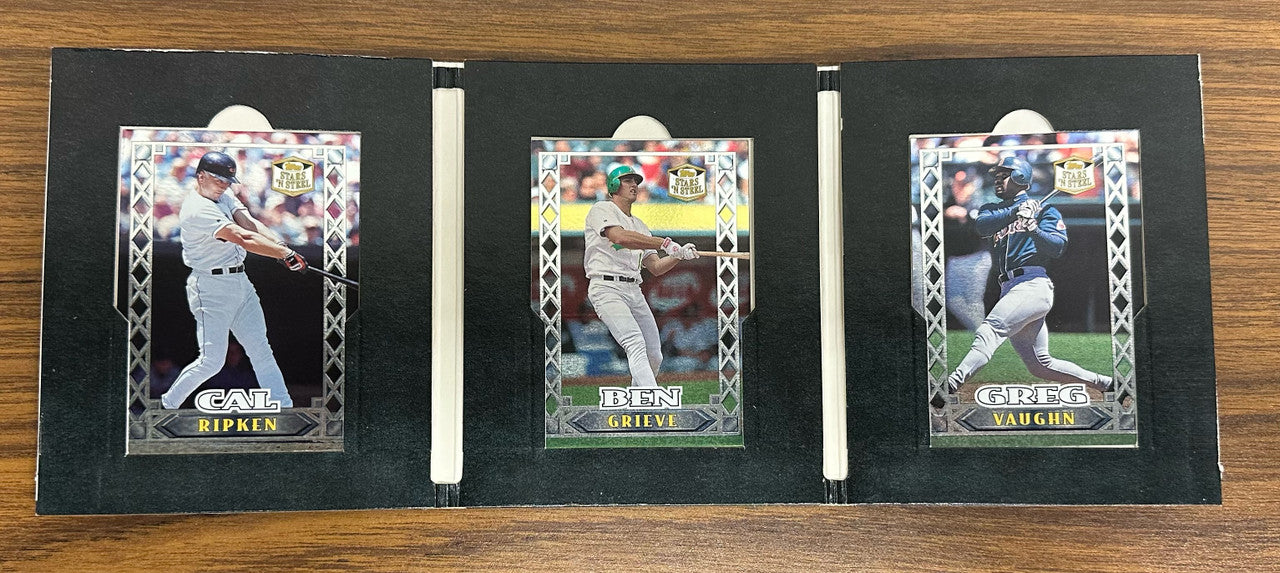 1999 Topps Stars 'N Steel Book of 3 Metal Cards Lot of 5 Gwynn Bonds