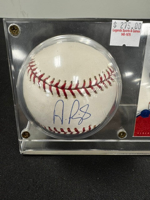 Albert Pujols Signed Autographed Rawlings OML Baseball w/ Card Steiner MLB