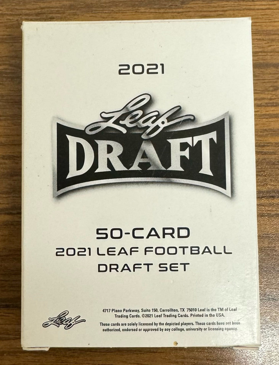 2021 Leaf Draft Football Complete 50 Card Set Lawrence Chase Fields