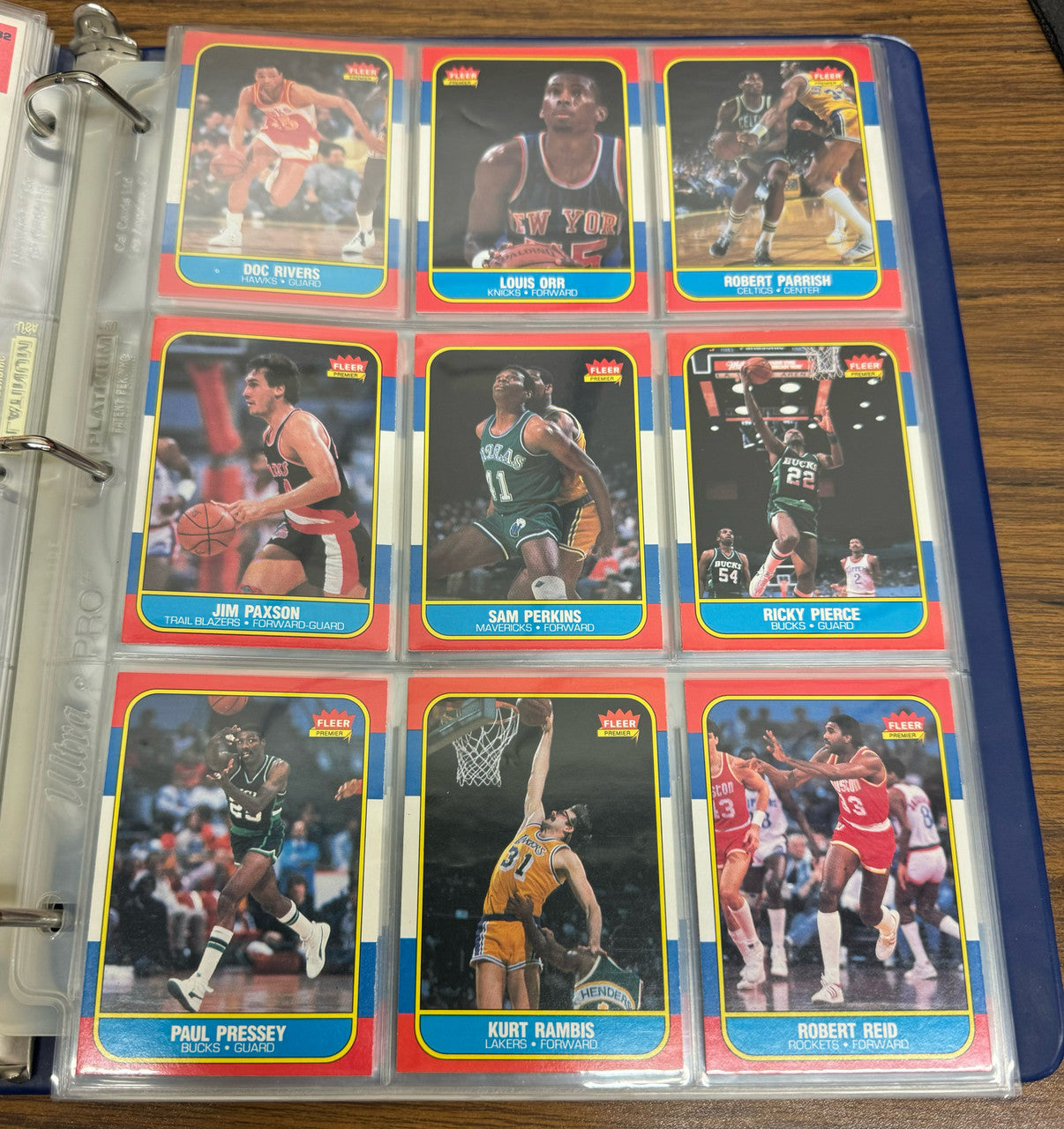 1986-87 Fleer Basketball Near Complete Set 126/132 EX/MT-NM