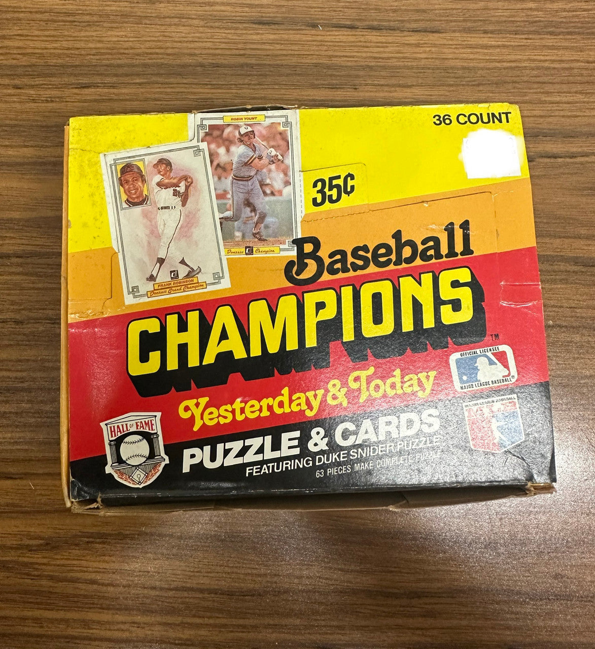 1984 Donruss Baseball Champions Yesterday & Today Box (36 Packs)