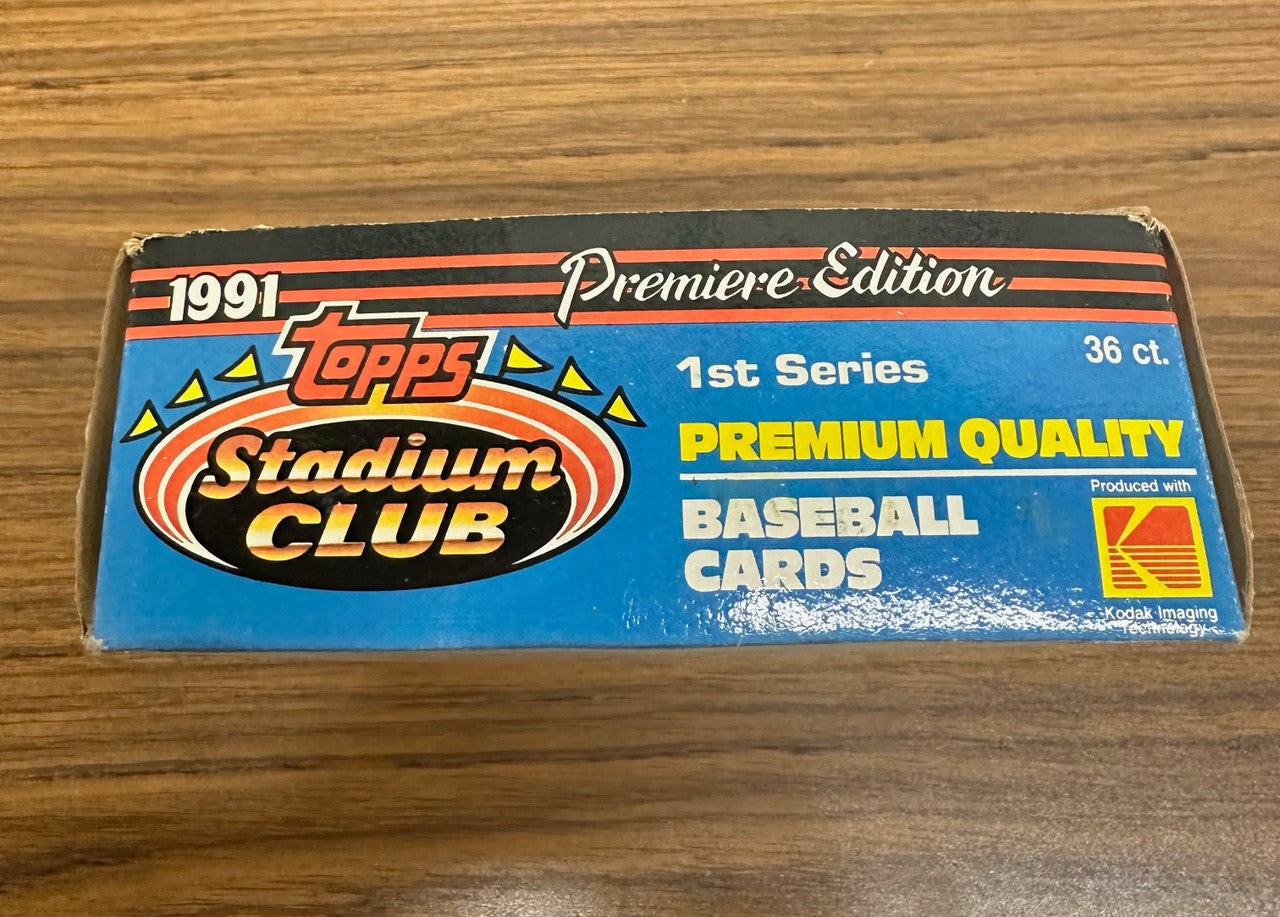 1991 Topps Stadium Club Series 1 Baseball Wax Box 36 Factory Sealed Packs