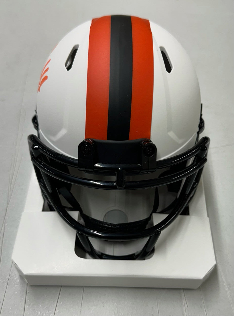 Baker Mayfield Signed Autographed Browns Lunar Mini Helmet BAS