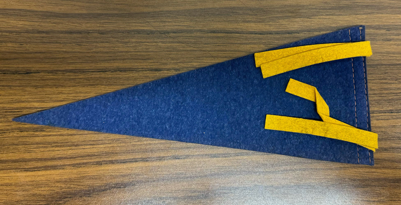 1960s Vintage Detroit Tigers Mini Pennant Blue & Gold "A"