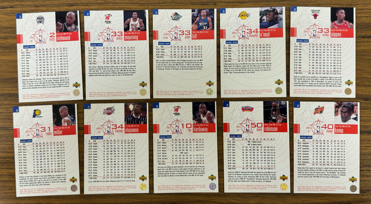 1997-98 UD3 Basketball Complete Set (60) Jam Masters Starstruck The Big Picture