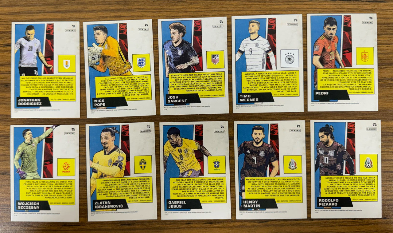 2021-22 Donruss Soccer Road to Qatar Net Marvels Complete Set 1-20