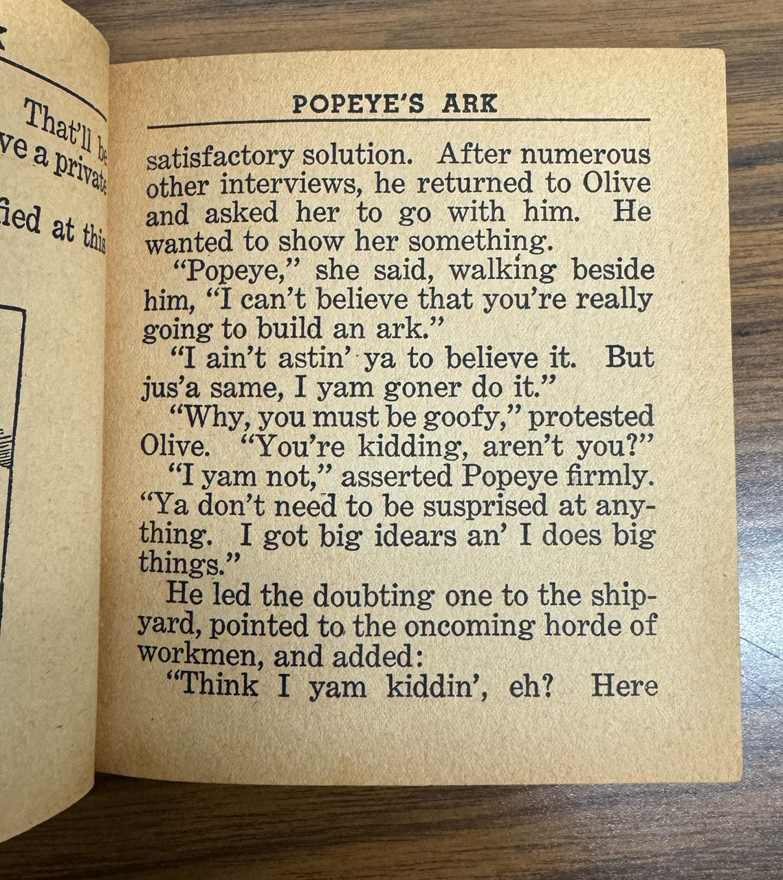 1936 Popeye's Ark Big Little Book Hardcover