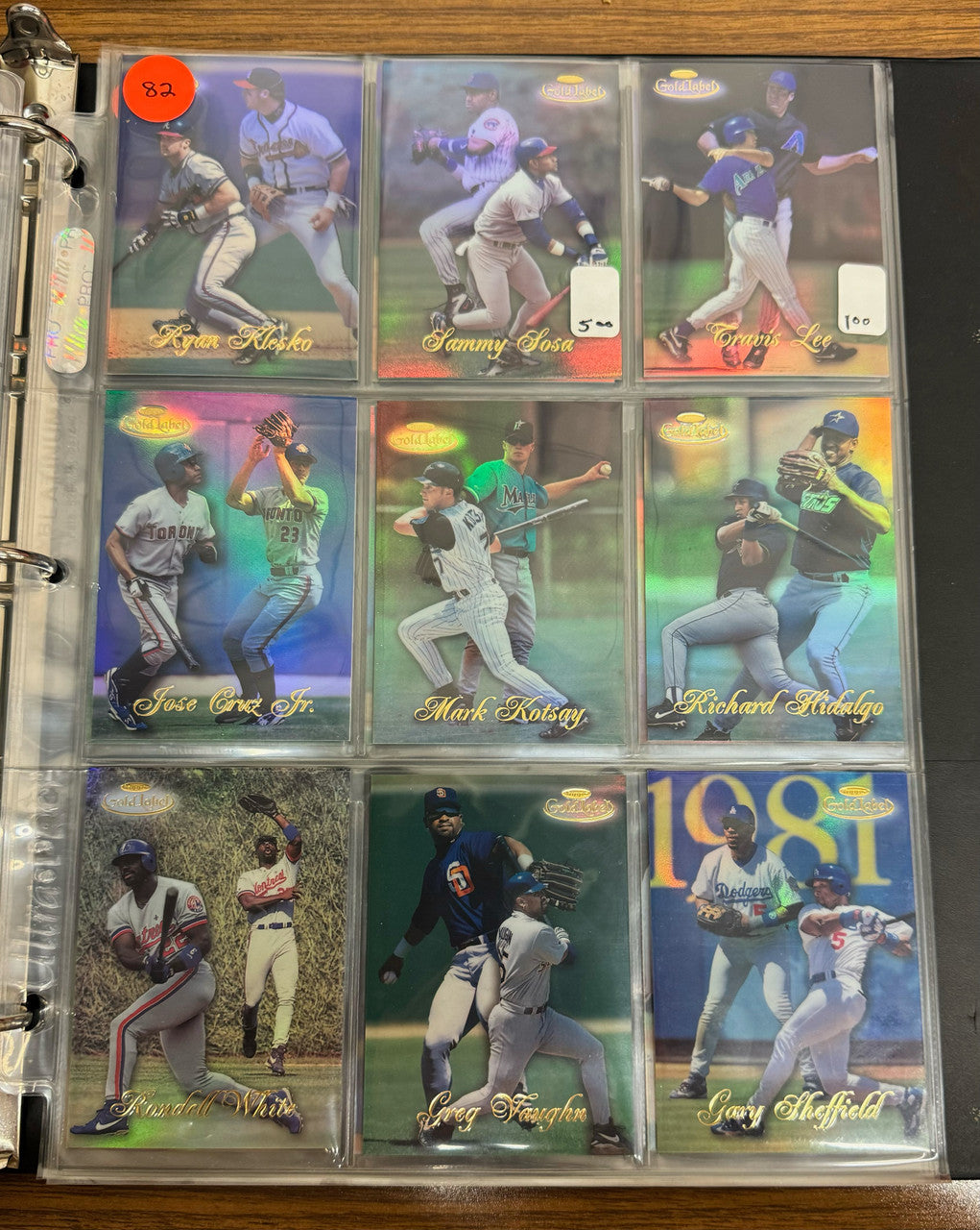 1998 Topps Gold Label Baseball Class 1 Complete Set (100) NM-MT