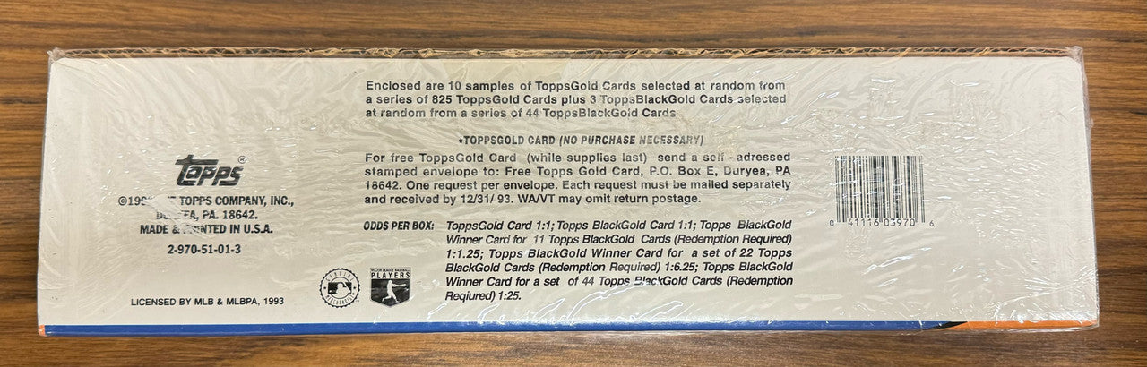 1993 Topps Baseball Complete Factory Set Sealed