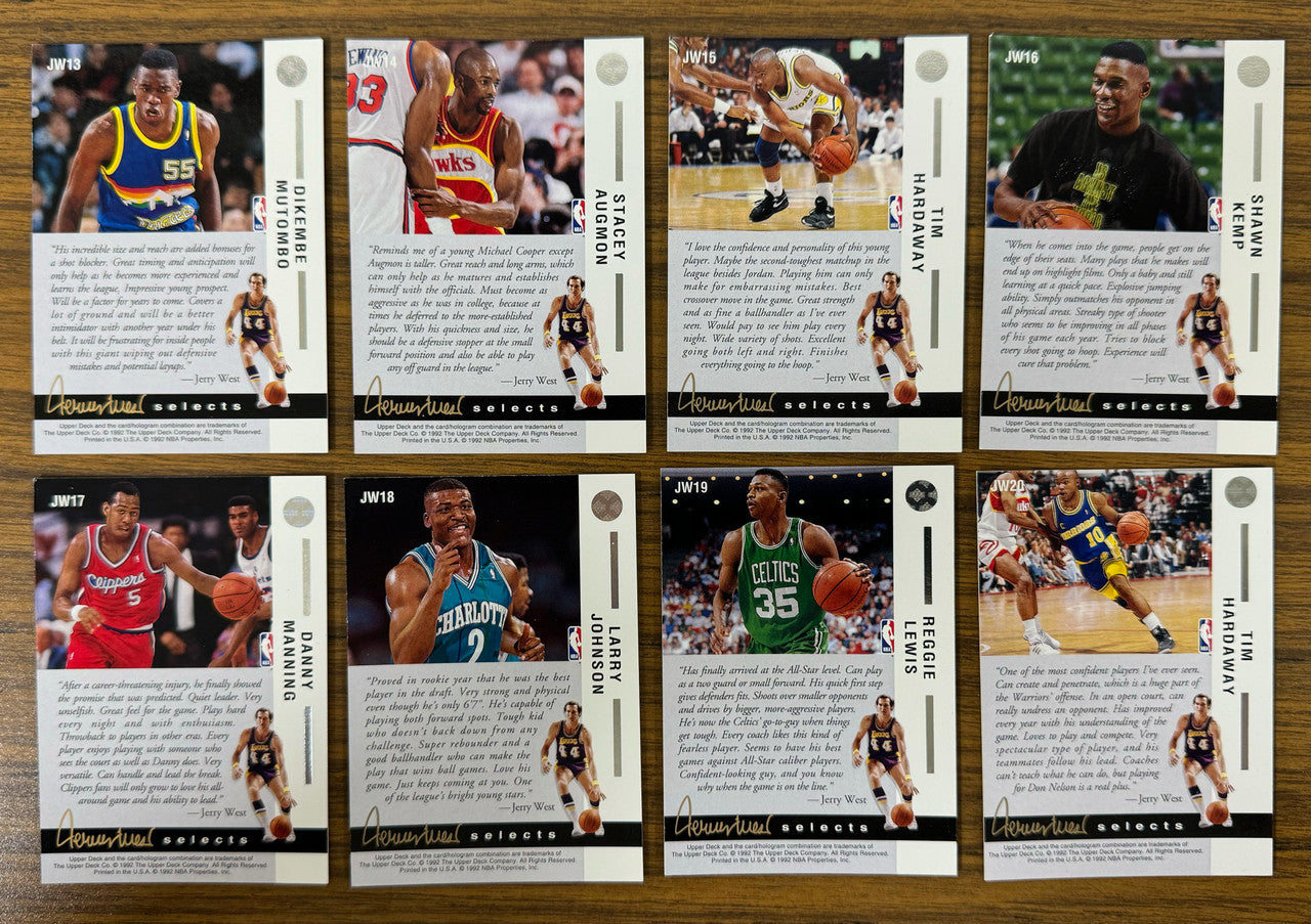 1992-93 Upper Deck Basketball Jerry West Selects Complete Set (20)