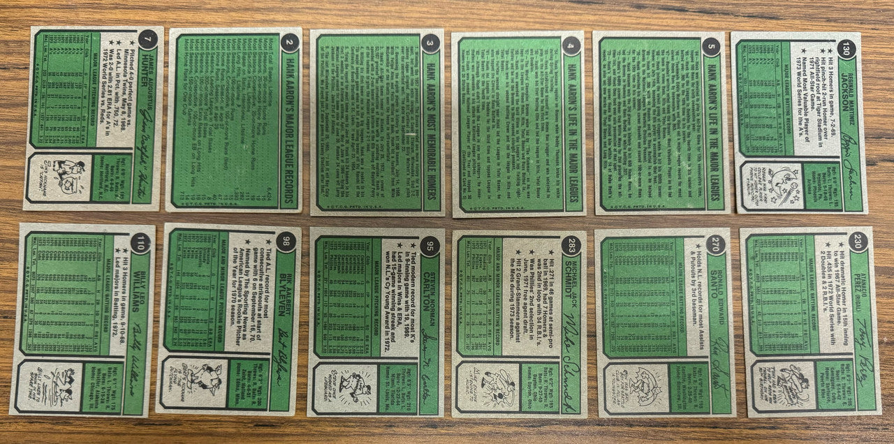 1974 Topps Baseball Near Complete Set 659/660 VG/EX-EX w/ Team CLs + Traded