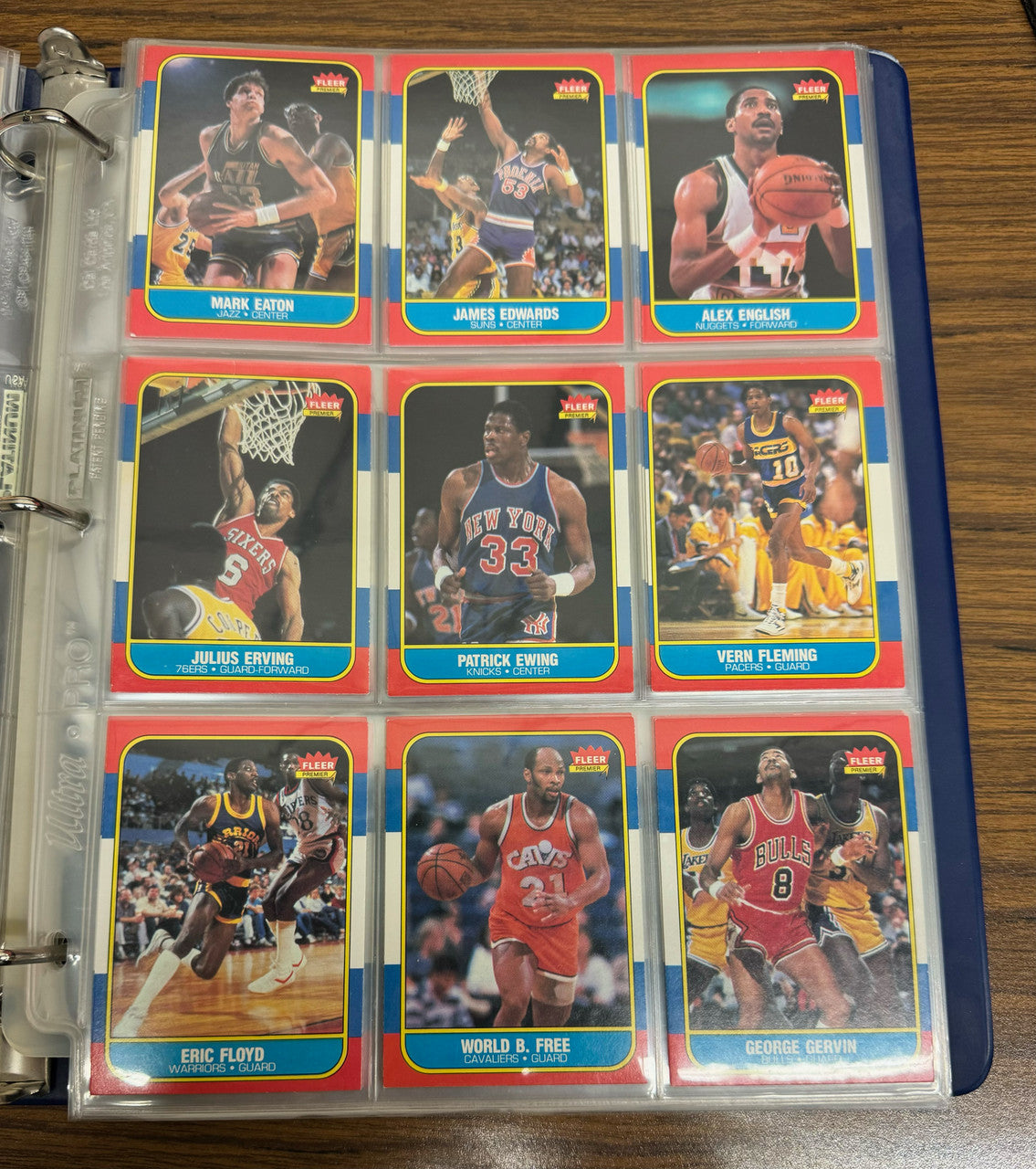 1986-87 Fleer Basketball Near Complete Set 126/132 EX/MT-NM