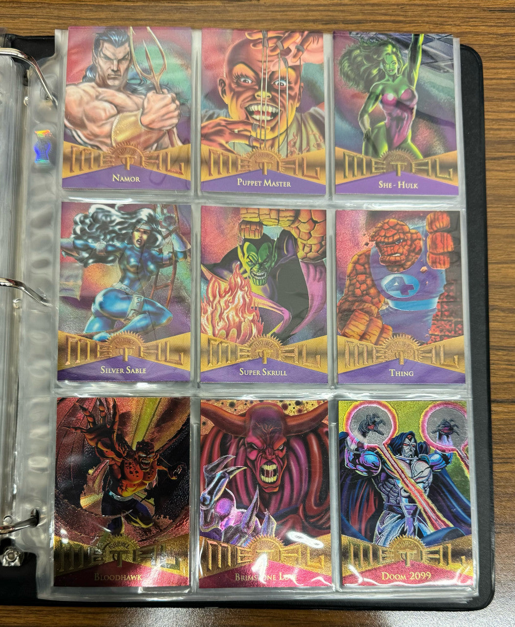 1995 Marvel Metal Inaugural Edition Complete Set in Album W/ Subsets + Extras