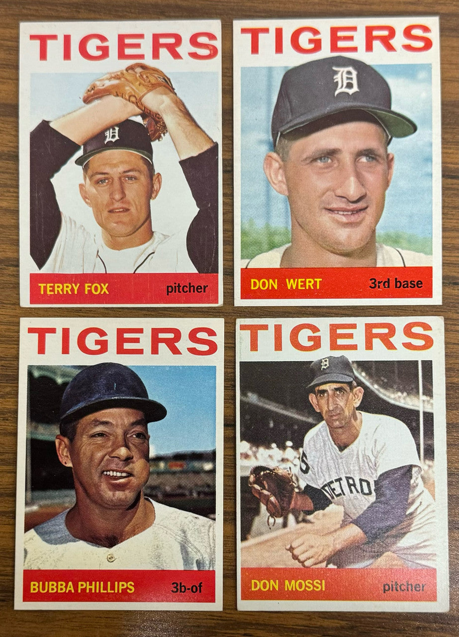 1964 Topps Detroit Tigers Team Set (28) Kaline Lolich VG/EX Overall