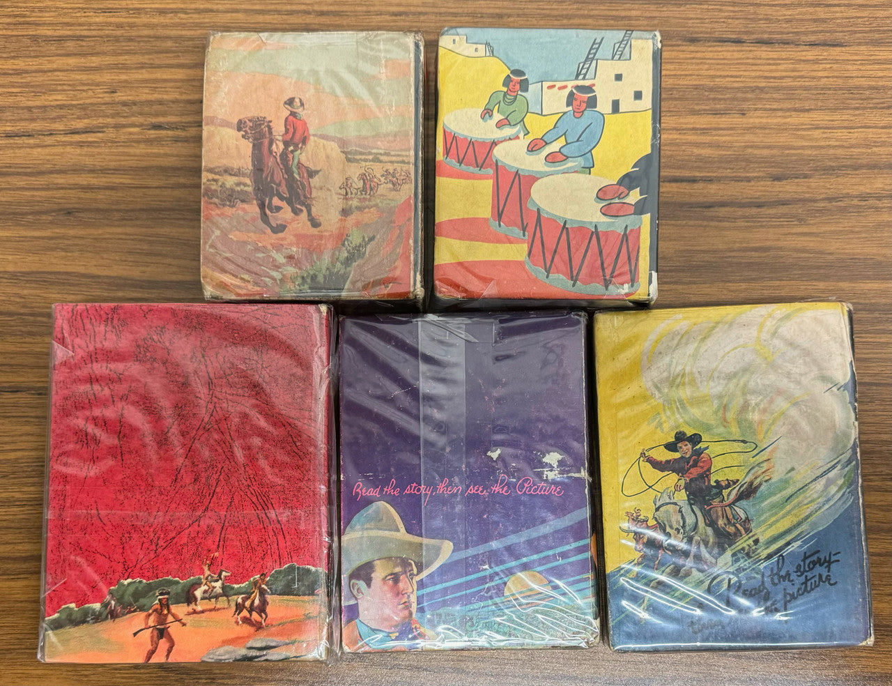 Western Big/Better Little Book Lot of 5 Andy Burnett Buck Jones