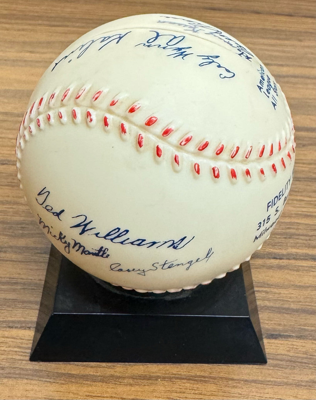 1950's AL All Stars Baseball Bank Fidelity Federal Savings Mantle Williams Berra