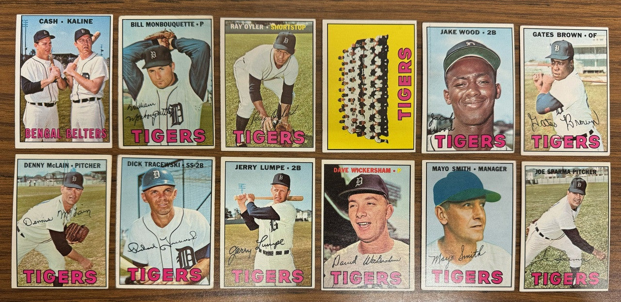 1967 Topps Detroit Tigers Team Set (31) Kaline Cash VG/EX-EX