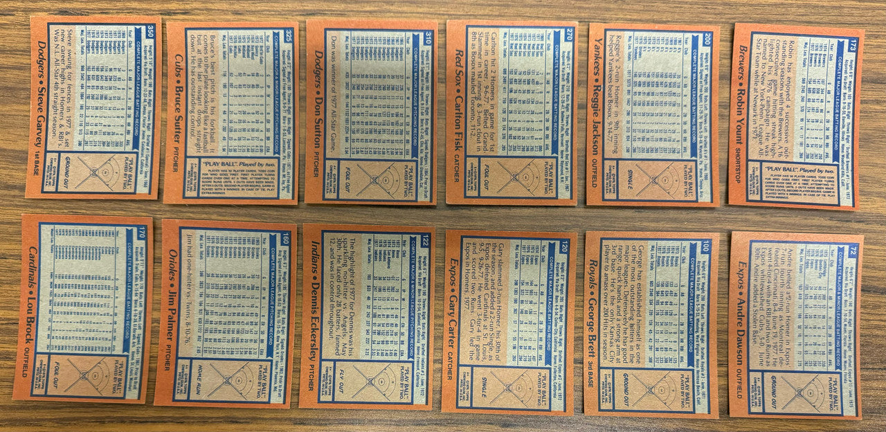 1978 Topps Baseball Complete Set (726) VG/EX-NM Murray RC