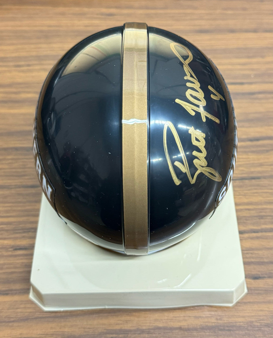 Brett Favre Signed Autographed Ridell Southern Miss Mini Helmet HoF Authentic