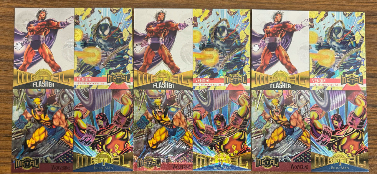 1995 Marvel Metal Inaugural Edition Complete Set in Album W/ Subsets + Extras